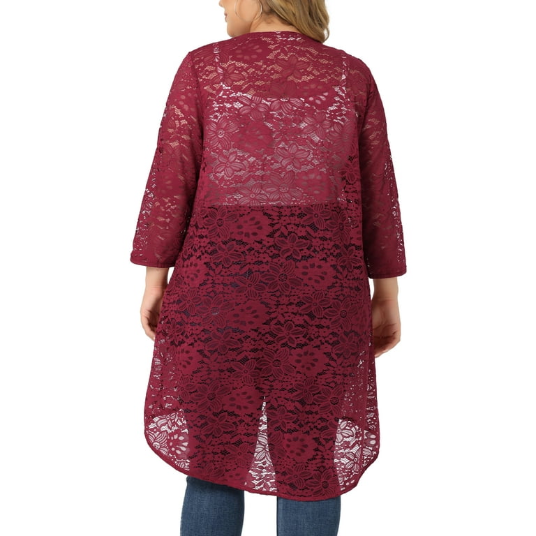 Burgundy Lace Kimono Burgundy Lace Kimono