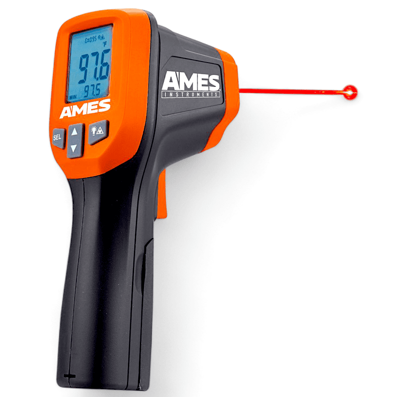 AMES INSTRUMENTS Digital 12:1 Infrared Thermometer Gun -58°F to 1022°F, 1 Pack, One Size