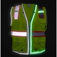thumbnail image 7 of Fierce Safety Brilliant Surveyors Class 2 Meshed Green Vest with Luminous Reflective Tape, 7 of 7