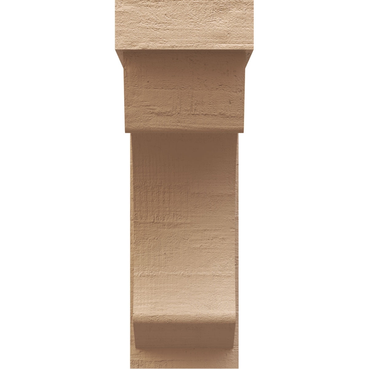 10"W x 20"D x 30"H Classic Emerson Rough Cedar Woodgrain TimberThane Corbel, Primed Tan