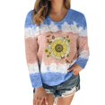 thumbnail image 1 of Gibobby Blusas Para Mujeres Camiseta de verano con cuello redondo para mujer, camisetas informales a la con corte holgado, blusas cómodas de manga corta sexis para mujer（Aqua， L), 1 of 5