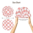 thumbnail image 2 of Groovy 70s vintage pink white Grid Silk Bonnet for Sleeping Women Men, Adjustable Elastic Satin Bonnet Bonnet for Sleeping, Soft Similar Silk Curly Cuteness Hair Bonnet for Sleeping, 2 of 7