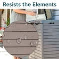 thumbnail image 4 of Sunnydaze Outdoor Double Trash Can - Polypropylene Resin - Light Gray- 78 Gallons, 4 of 10