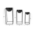 thumbnail image 3 of DecMode 20", 24", 28" Black Metal Modern Planter, 3 - Pieces, 3 of 9