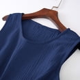 thumbnail image 4 of Women's Dress Fashion Summer Solid Casual Round Neck Sleeveless Mini Dresses Blue XL, 4 of 6
