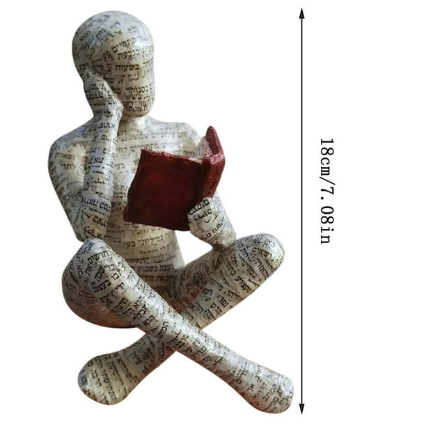 Yubnlvae Desktop Ornament Reading Woman Figurine Pulp Woman Reading
