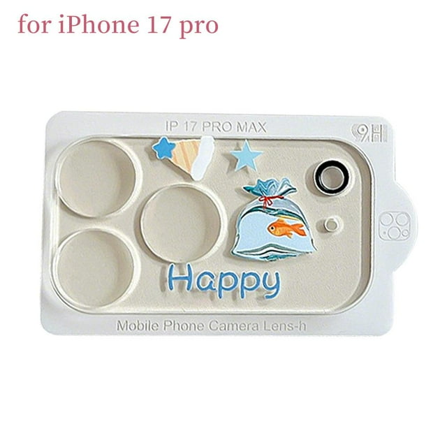 Cartoon Smartphone Camera Lens Protector for iPhone 17 Pro Max, Tempered Glass Anti-Scratch Back Camera Protector