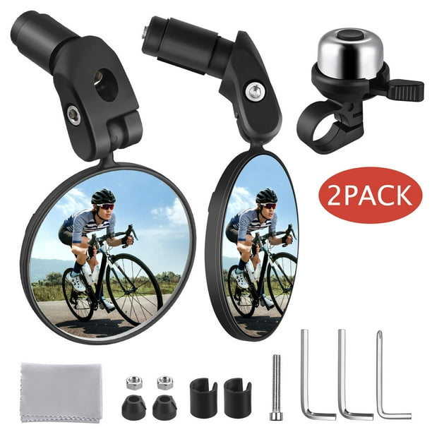 Zacro Bike Mirror (2 Pack) , 360° Rotation Adjustable Bicycle Rear View