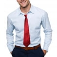 thumbnail image 4 of Men Solid Black Polyester Zip Up Necktie Smooth Zipper Tie, 4 of 4