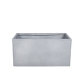 thumbnail image 5 of LeisureMod Flora Fiberstone and MGO Clay Planter, Mid-Century Modern Rectangular Planter Pot for Indoor and Outdoor in Grey (20" Height), 5 of 8