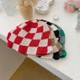thumbnail image 5 of CoCopeaunts Beach Bucket Hat for Women Checkerboard Lattice Fisherman Hat Autumn Winter Wild Wear Hand-Woven Hollow Knitted Hat, 5 of 8