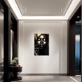 thumbnail image 2 of ZHONGYUTONG African American Canvas Wall Art Black Gold Woman Face Painting Prints Abstract Portrait Pictures for Black Girl Room Bedroom Decor (12.00" x 18.00"), 2 of 6