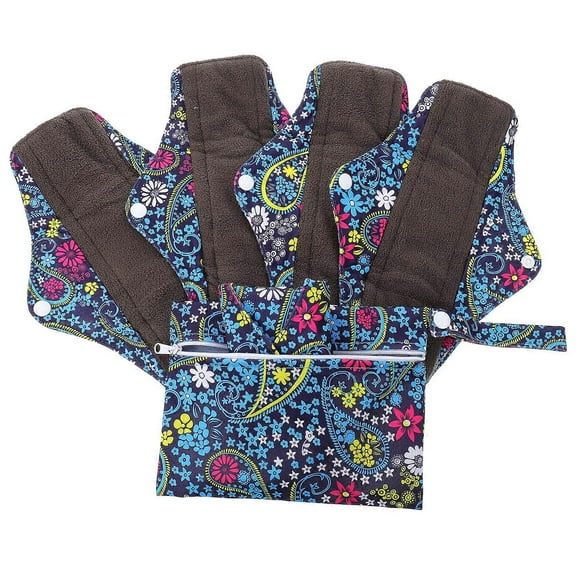6 Pcs Washable Sanitary Pads Cloth Sanitary Pads Menstrual Napkin Pad Reusable Cloth Pad Menstrual Pads