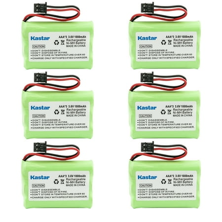 Kastar 6-Pack Battery Replacement for Uniden BT-1001 BT1001 BT-1004 BT1004 BT-909 BT909 BBTY0483001 BBTY0507001 BBTY0566001 BBTY0616001 Uniden DCT736 DCT736-2 DCT7362 DCT736-3 DCT7363 DCT736-4 DCT7364