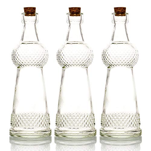 BULK PACK (3) Savannah Vintage Clear Vintage Glass Bottle Wedding