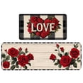 thumbnail image 3 of Carpet Kitchen Mat Set 2 Piece Home Winter Floor Decoration for Kitchen Area Textile Rugs and Mats, 3 of 4