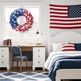 thumbnail image 4 of Lyacmy Memorial Day Wreath for Front Door Patriotic Wreath, 22 Inch 4th of July Door Wreath Red White Blue Wreath Handcrafted Wreath for Presidents' Day Party Supplies Decorations, 4 of 7