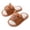 Brown, variant on BUWTTER Sandals for Girls Boys Kids Home Slides Indoor Floor Cute Cartoon Soft Comfortable Non Linen Slipper Brown Sandals Size 2.5-3 Y