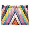 thumbnail image 7 of Yayeee Kitchen Curtains Tier Pair Light Filtering 27"x36" Rod Pocket Short Cafe Window Panel, Color Striped, 7 of 7