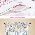 thumbnail image 4 of Kitchen Curtains Valances, Rod Pocket Valances for Windows, Small Window Treatment Valances for Window, Living Room, Bedroom, Bathroom, 1 Panel, 54" W x 18" L, Purple Flowers, 4 of 6
