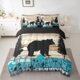 thumbnail image 2 of Homewish Safari Bear 7 Pieces Bedding Comforter Set,Rustic Farmhouse Cabin Full Bedding Set,Jungle Animal Fitted Sheet Flat Sheet For Adults,Ultra Soft Home Decor Reversible, 2 of 8