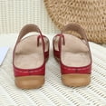 thumbnail image 3 of Rismart Women's Slide Wedge Sandal Ring Toe Summer Hollow Bunion Corrector Slippers Red US8, 3 of 6