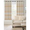 thumbnail image 2 of Fsddascl Orange Stripe Blackout Curtains for Bedroom/Living Room, Thermal Insulated Kitchen Curtains, Abstract Art Modern Vertical Striped Grommet Darkening Window Treatment Drapes 52"x90"x2, 2 of 8