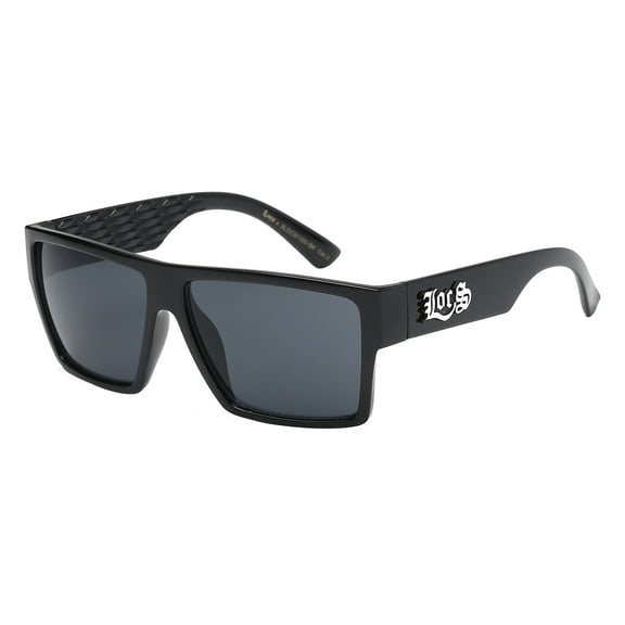 Locs 91105 Black Sunglasses Gangster Flat Top Lowrider Maddogger Shades