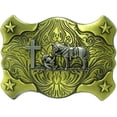 thumbnail image 1 of Moranse Religion Cross Cowboy Kneeling Prayer And Horse Design Belt Buckles, 1 of 5
