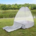 thumbnail image 3 of M Buder Outdoor Mosquito Net Meditation Camping Tent Single Sit-in Free-Standing Shelter Cabana Gray 51.2 Inches, 3 of 7