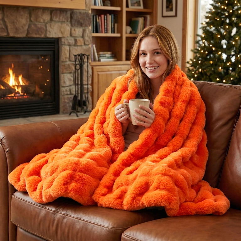 fireplace extra large christmas throws