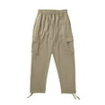 thumbnail image 5 of uikmnh Mens Sweatpants,Mens Pocket Overalls Sweatpants Casual Drawstring Straight Trousers,Size 2XL, 5 of 8