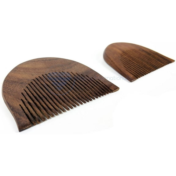Finely Crafted Handmade Premium Rosewood Combs & Hair Brush | Hair Mustache Tail Beard Brush | Nagina International (3" Sets)