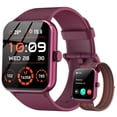 thumbnail image 1 of LUOMATE Smart Watch for Women Men, 1.91" Touchscreen Fitness Tracker, Bluetooth Calling, 100+ Sport Modes, IP68 Waterproof, Pedometer, Message Notifications, Compatible with Android iPhone (Purple), 1 of 2