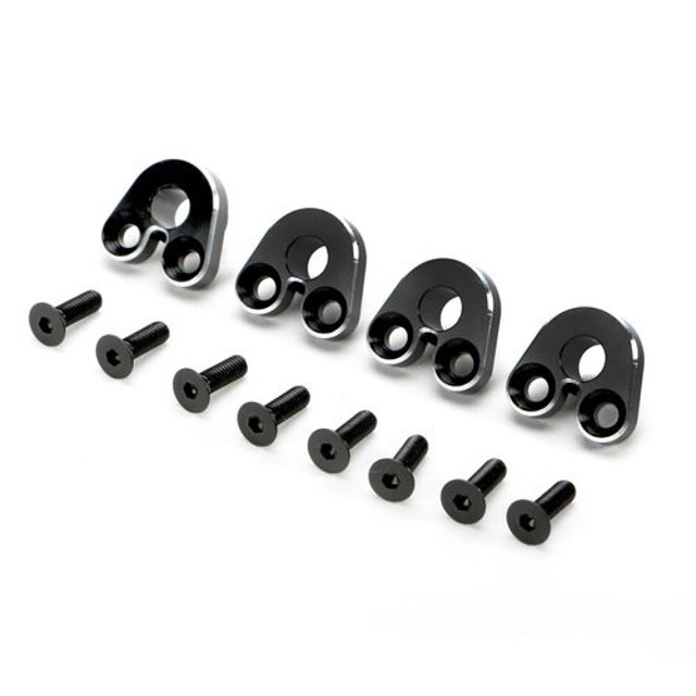 Team Redcat Racing Aluminio Pivot Ball Mount (4) (Negro) Piezas oficiales del coche Team Redcat 611901531175