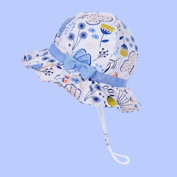 Herrnalise Toddler Kids Summer Sun Hat Print Outdoor Children UV-proof Fisherman's Hat