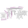 thumbnail image 4 of vidaXL 5 Piece Garden Dining Set Solid Wood Fir, 4 of 5