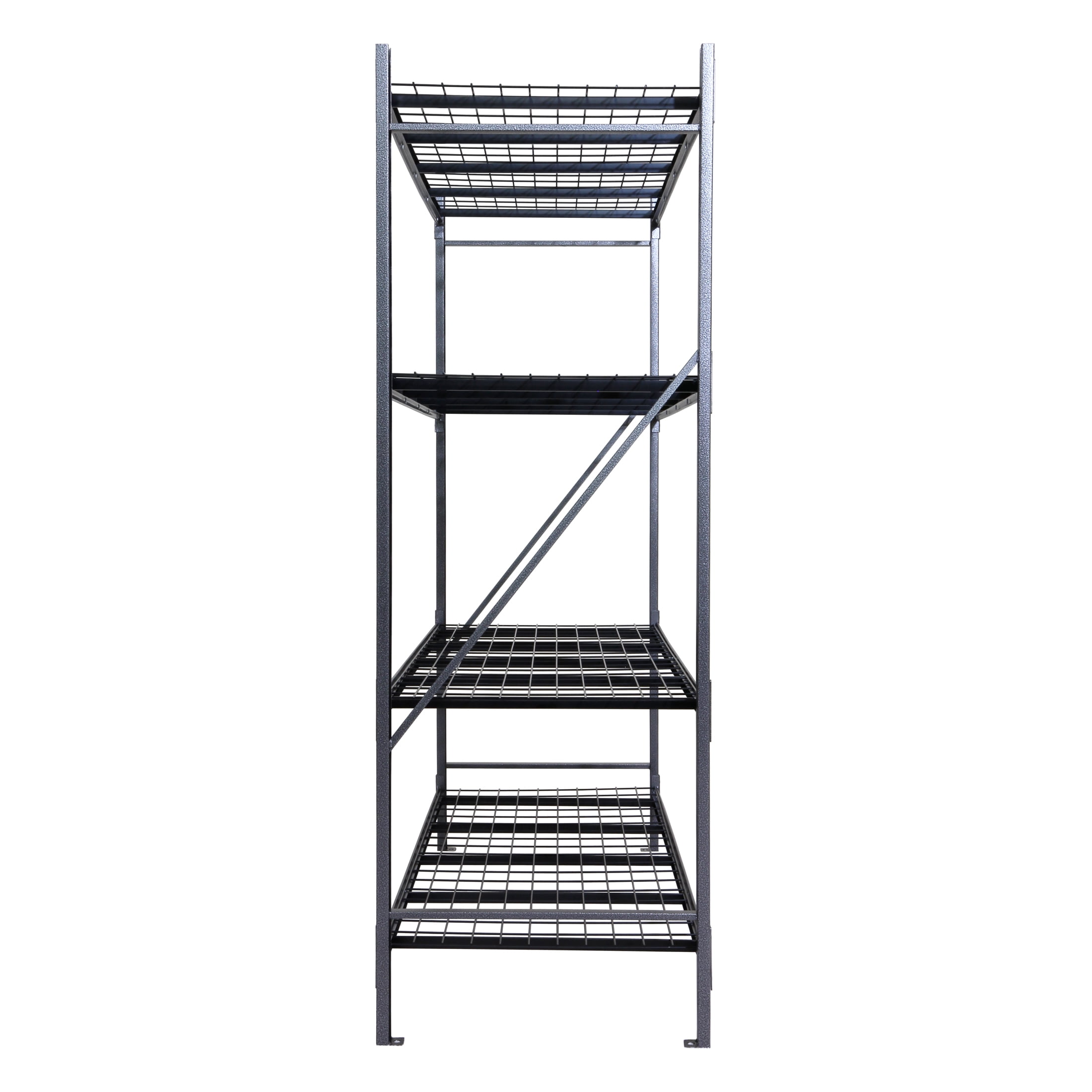 RUGGED RACK Steel 4-Tier Storage Rack 72"H x 24"D x 77"W, 1000lb Per Shelf