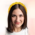 thumbnail image 2 of Diademas anchas sólidas, moda antideslizante, aro de pelo amarillo, 1.18 pulgadas de ancho, para mujeres niñas, 2 of 7