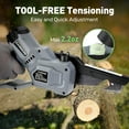 thumbnail image 5 of GARDSURE 6 inch Chainsaw Brushles Cordless Saw with 20V 2.0Ah Li-ion Batteries for Cutting & Logging, 5 of 9
