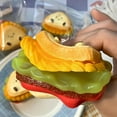 thumbnail image 4 of Handmade Sandwich Taba Squishy Toys, Cute Sandwich Squeeze Toys, Soft Silicone Squeeze Toys, Sandwich Sticky Squishy Funny Novelty Things Suitable for Office School, 4 of 7