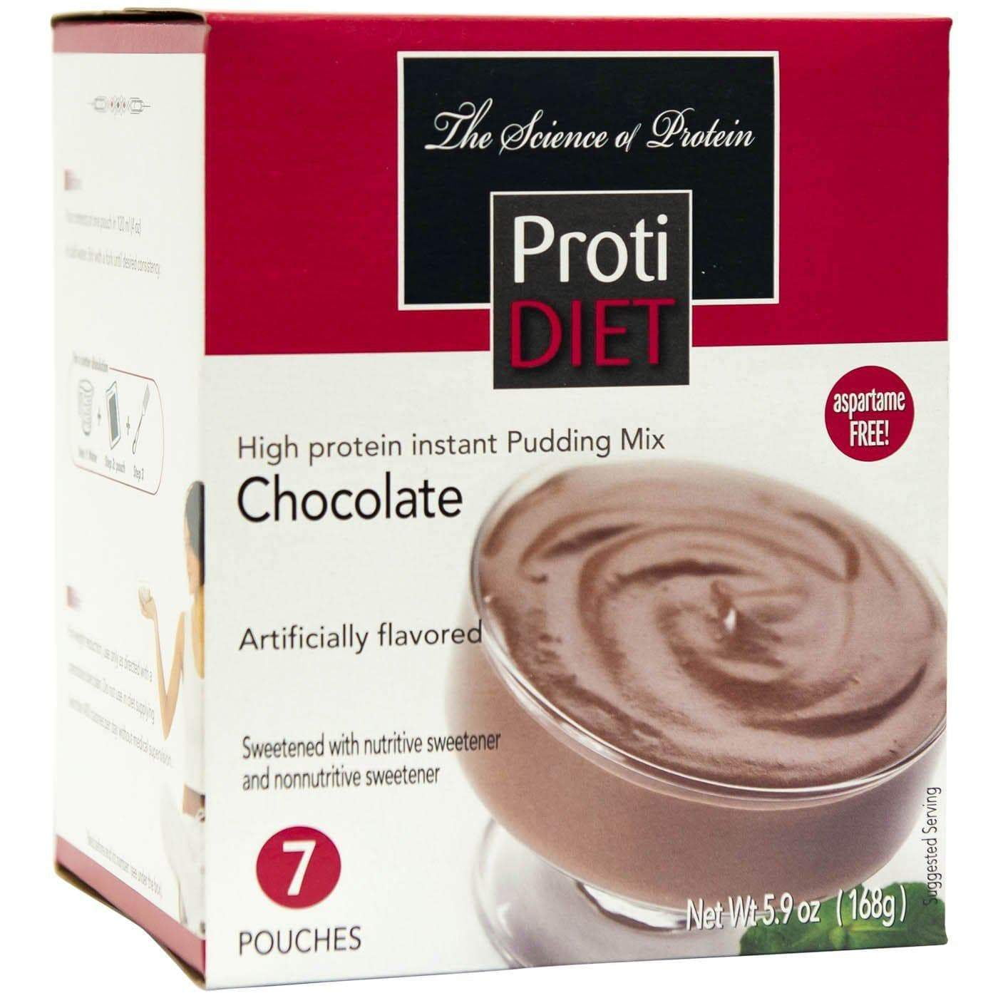 ProtiDiet Protein Pudding Chocolate 7/Box High Protein 15g Low