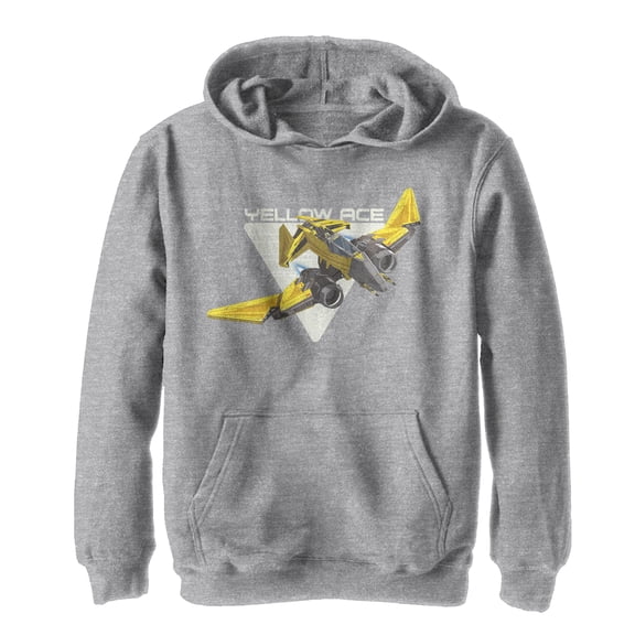 Boy's Star Wars Resistance Yellow Ace Triangle  Pull Over Hoodie Athletic Heather X Large