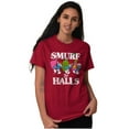 thumbnail image 4 of Smurf the Halls Christmas Presents Men's Graphic T Shirt Tees Brisco Brands S, 4 of 6