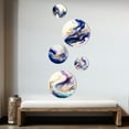 thumbnail image 3 of Designart "Waves of Blue, Gold, and Purple III" Modern Spiral Metal Wall Art Set of 5 Piece, 3 of 5