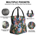 thumbnail image 3 of Pioneer Flower Floral Print Pattern Drawstring Lunch Bag Women - Drawstring Lunch Bag Insulated for Work Office - Stain-Resistant Large Lunchbags for Women with Multi-Pockets, 3 of 6