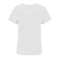 thumbnail image 4 of Pounoo Plus Size Scrubs for Women V-Neck Solid Color Top Oversized Soft Stretch Medical Uniform Top Durable & Breathable Scrub Shirt Gift, 4 of 6
