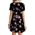thumbnail image 4 of EQWLJWE Robes d'Été pour Femmes Robes pour Femmes Liquidation Robe Décontractée Unie Ample à Manches Courtes Imprimé Floral Robe Imprimé Tournesol, 4 of 8