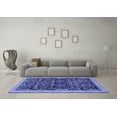thumbnail image 3 of Ahgly Company Indoor Square Abstract Blue Modern Area Rugs, 6' Square, 3 of 4