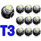 10Pcs T3 SMD Led Neo Wedge Voiture Jauge de Tableau de Bord Instruments Ampoules Lumière Blanche – image 3 sur 5